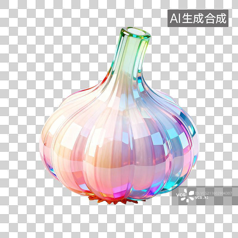 【AI数字艺术】琉璃风格大蒜图片素材