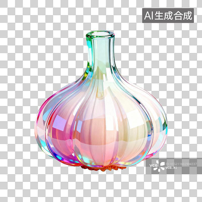 【AI数字艺术】琉璃风格大蒜图片素材