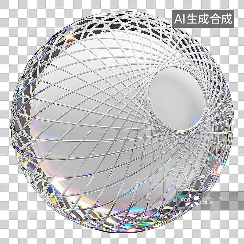 【AI数字艺术】3D立体酸性风几何图形装饰免抠元素图片素材