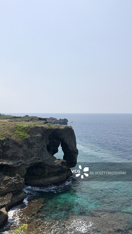 日本冲绳海岛风光 万座毛图片素材