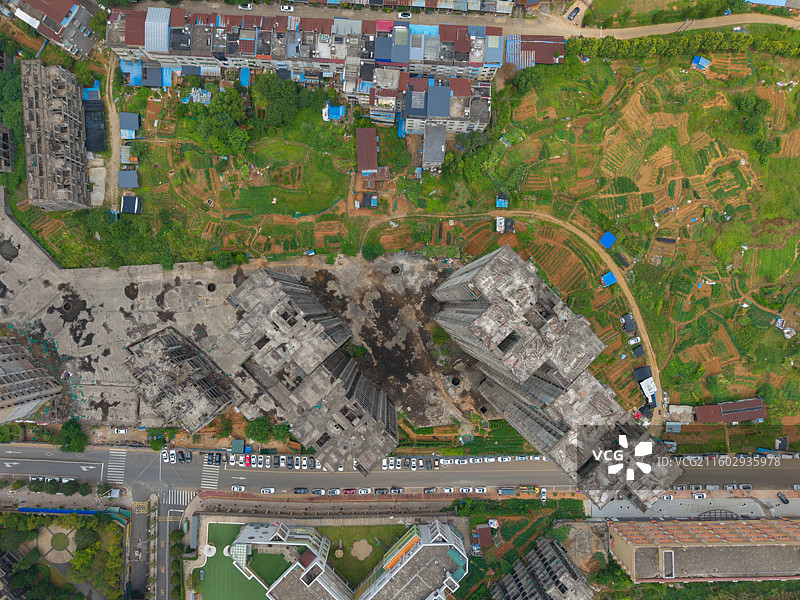 福建省南平建瓯市，烂尾小区图片素材