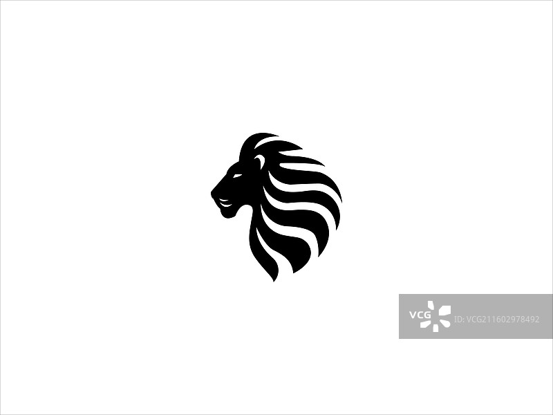 雄伟的狮子标志，力量的象征图片素材