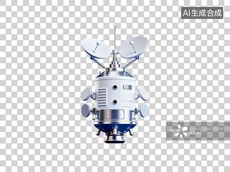 【AI数字艺术】新科技及科幻主题 人造卫星模型展示图片素材