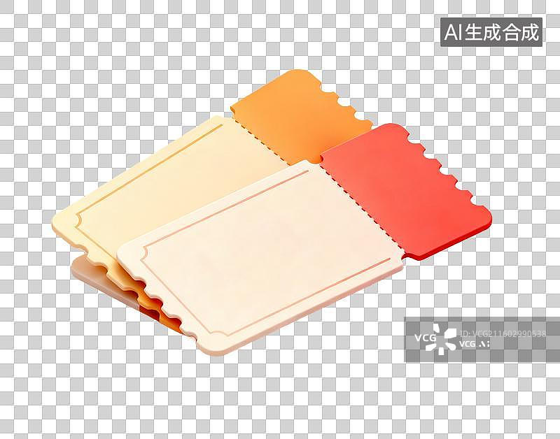 【AI数字艺术】色彩丰富的票证类物体图片素材