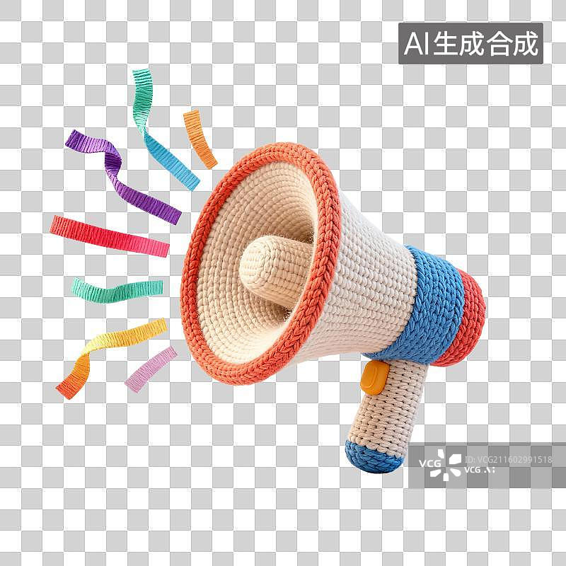 【AI数字艺术】色彩鲜艳的钩针扩音器图片素材
