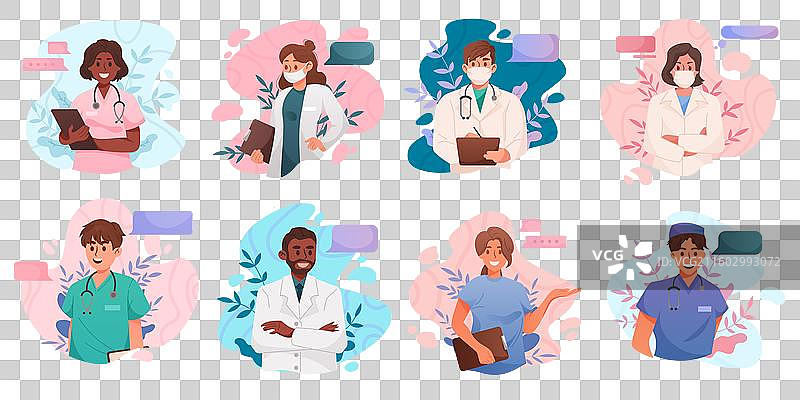 医疗保健护士和医生医务工作者图片素材