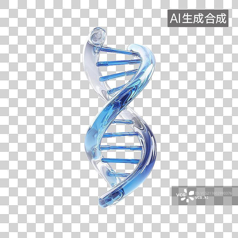 【AI数字艺术】DNA螺旋3D图标图片素材