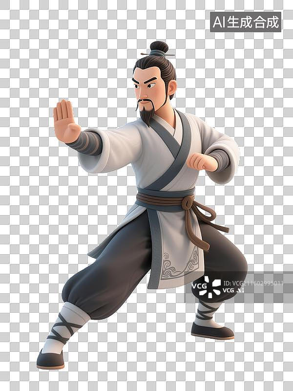 【AI数字艺术】穿武术服的古代武侠男子图片素材