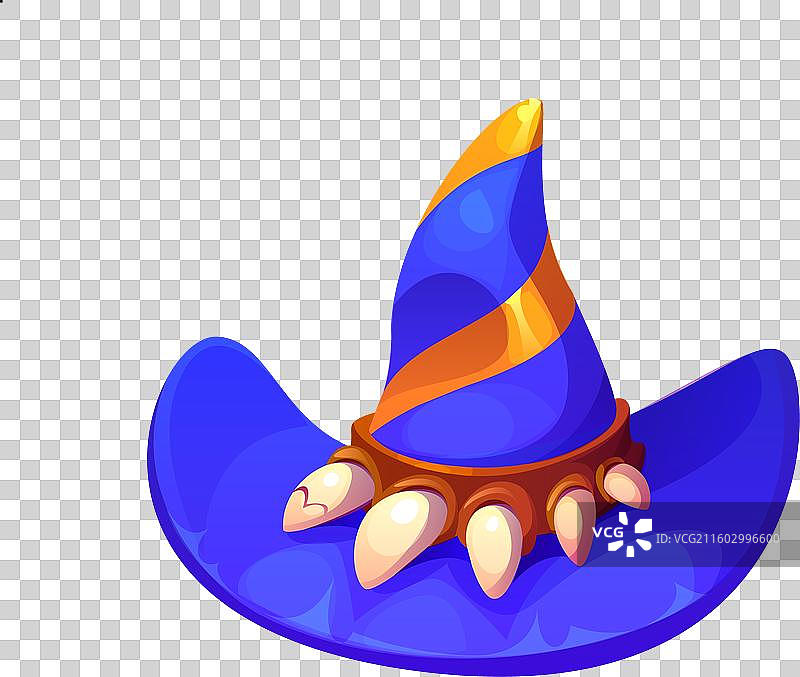 万圣节女巫帽，带有爪子般的装饰图片素材