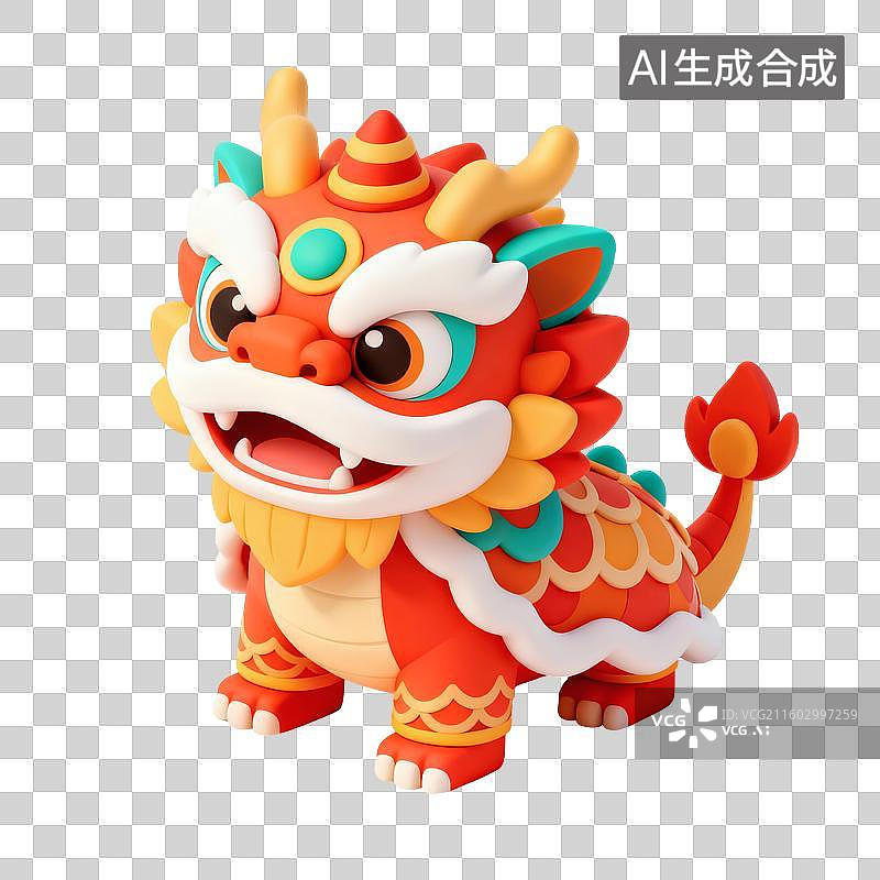 【AI数字艺术】春节年兽插画图片素材