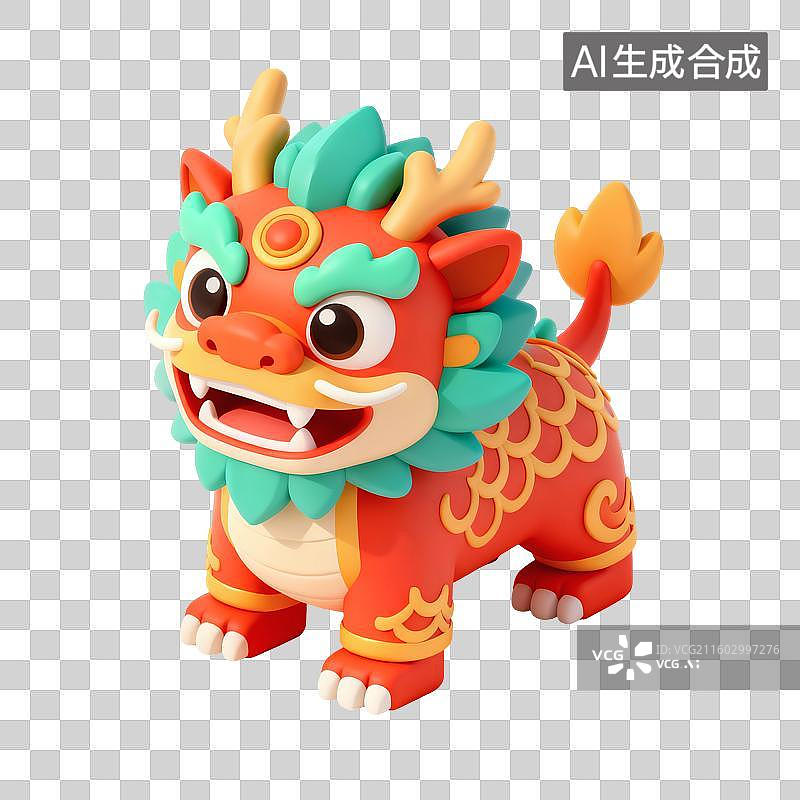 【AI数字艺术】春节年兽插画图片素材