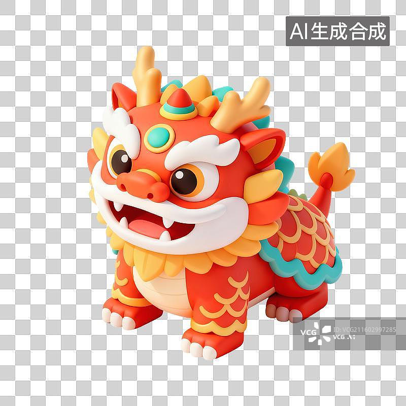 【AI数字艺术】春节年兽插画图片素材