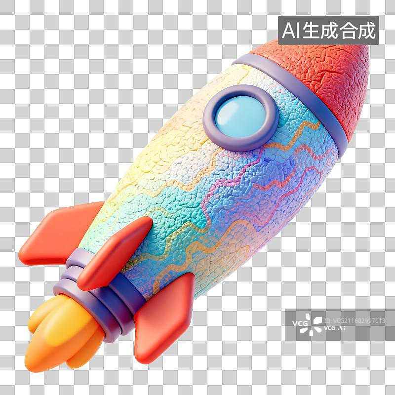 【AI数字艺术】火箭科技插画图片素材