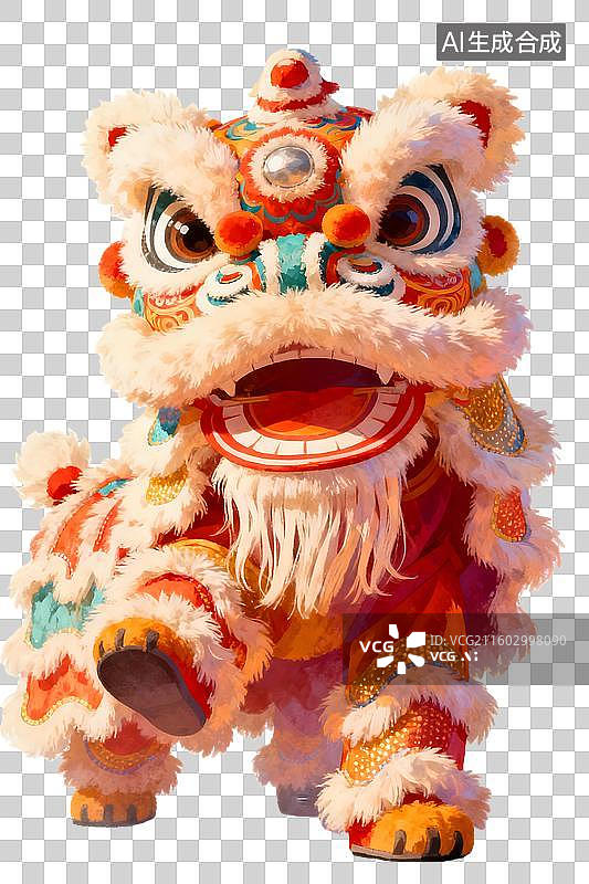 【AI数字艺术】舞狮表演 传统节庆 彩色狮子头   国潮风醒狮舞狮插画新年春节节日  新年除夕春节国潮风中国舞狮醒狮图片素材
