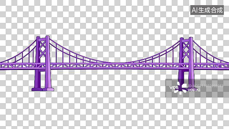 【AI数字艺术】3D渲染免抠图形元素卡通线条画各种结构的桥梁图片素材