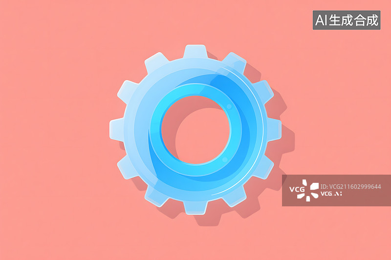 【AI数字艺术】透明齿轮插图图片素材