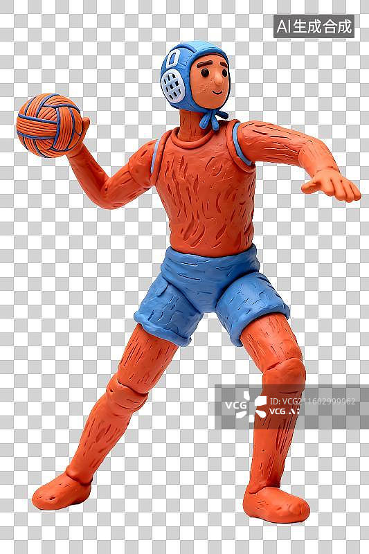 【AI数字艺术】水球运动中的运动员图片素材