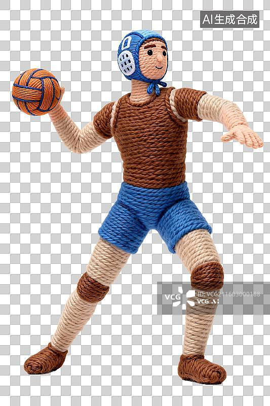 【AI数字艺术】水球运动员动态插画图片素材