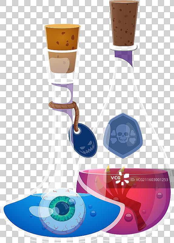 卡通万圣节魔药瓶毒药水瓶图片素材