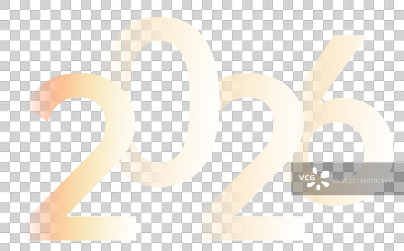 数字2026年字体设计元素，酸性弥散风渐变字体图片素材