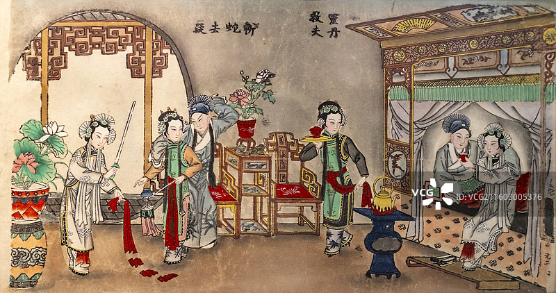 杨柳青年画《白蛇传》 天津博物馆图片素材