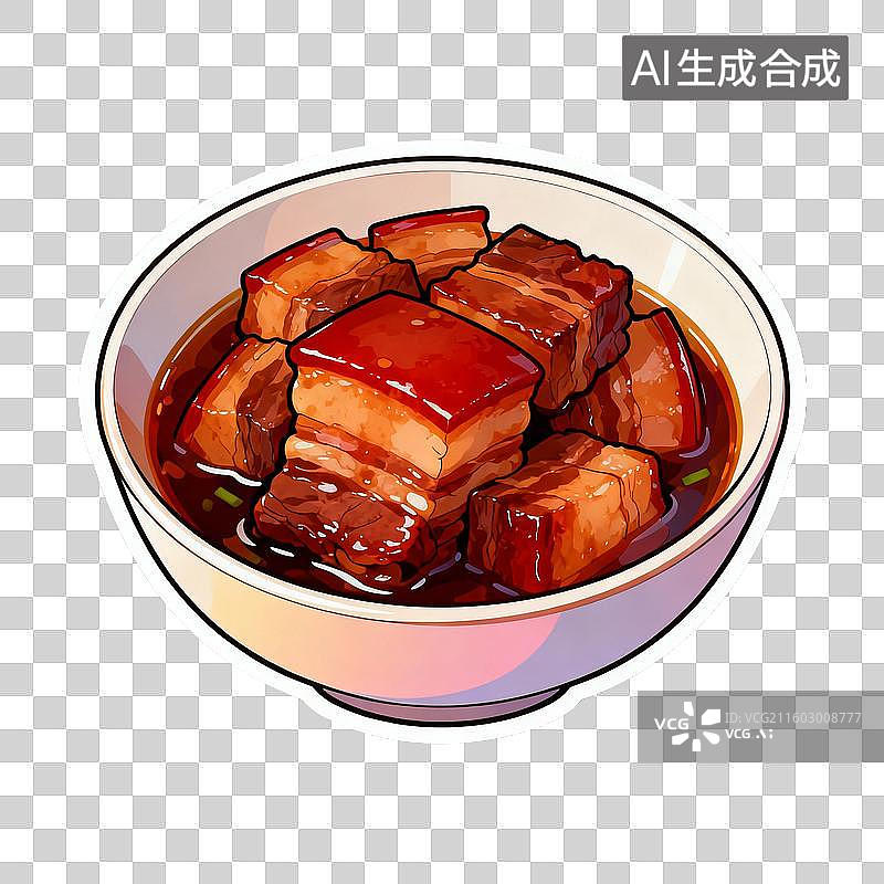 【AI数字艺术】一碗美味的红烧五花肉图片素材