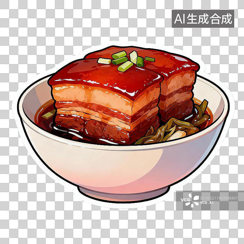 【AI数字艺术】一碗美味的红烧五花肉图片素材