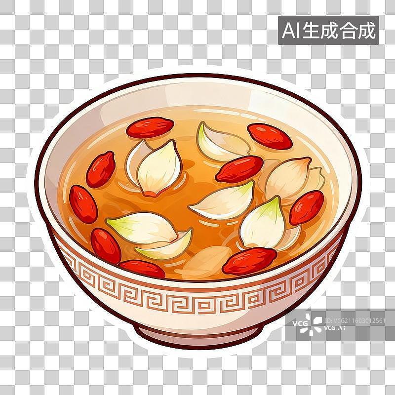 【AI数字艺术】一碗枸杞莲子汤图片素材