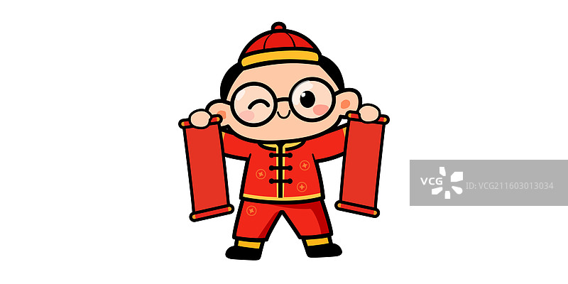 新年卡通人物图片素材