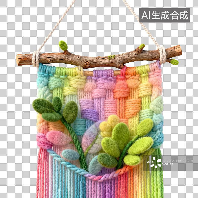 【AI数字艺术】彩色编织挂毯装饰图片素材