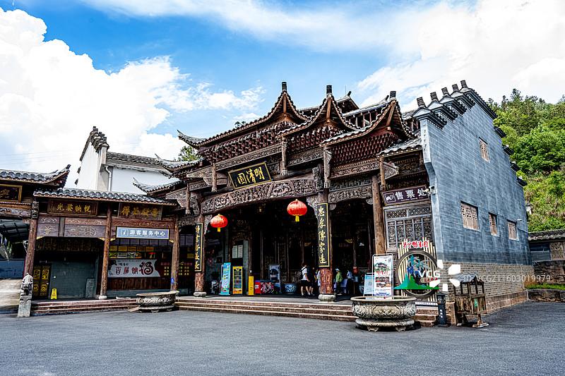 泰宁明清园 景区入口牌楼 徽派建筑 福建三明文化旅行图片素材