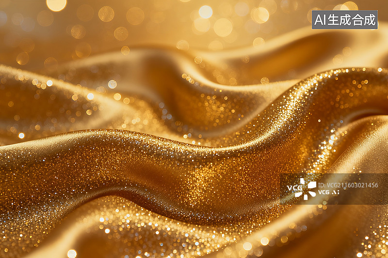 【AI数字艺术】金色纹理背景 金色海报背景 流动 闪亮星星图片素材