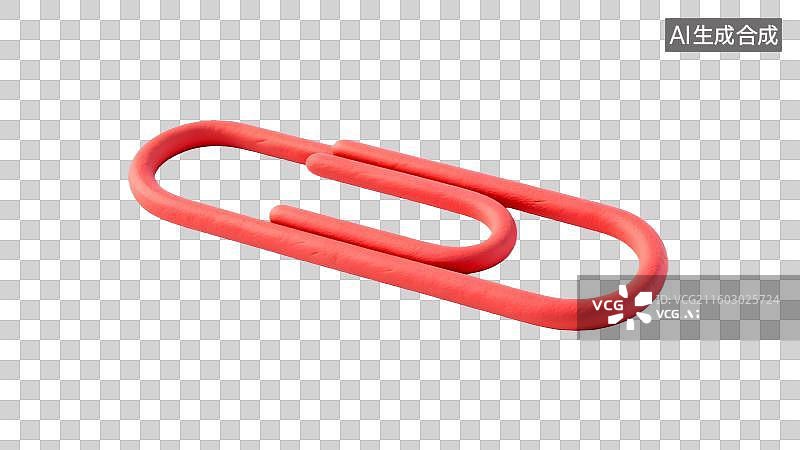 【AI数字艺术】粘土风格渐变回形针 创意彩色办公曲别针 彩色回形针 彩色金属曲别针图片素材