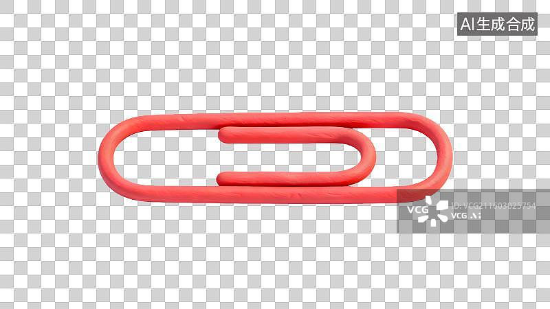 【AI数字艺术】粘土风格渐变回形针 创意彩色办公曲别针 彩色回形针 彩色金属曲别针图片素材