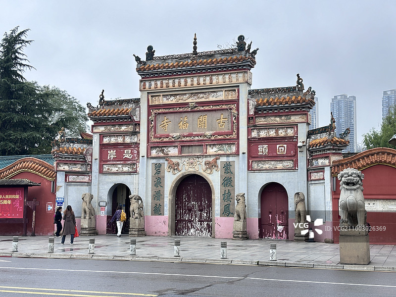长沙古开福寺图片素材