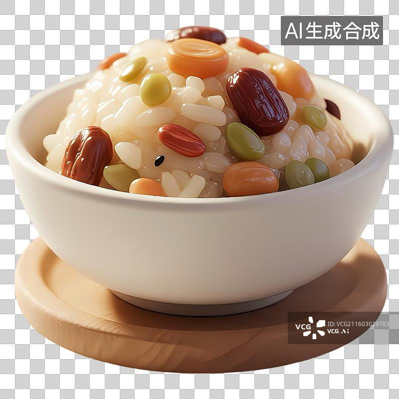【AI数字艺术】八宝饭3D质感卡通清新拟物立体插画元素图片素材