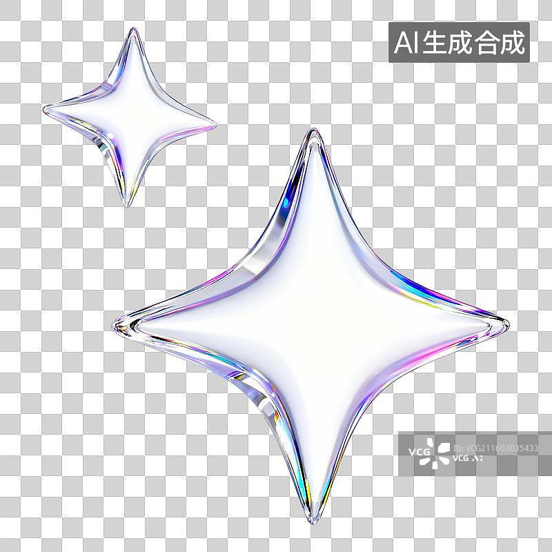 【AI数字艺术】3D立体酸性风几何图形装饰免抠元素图片素材