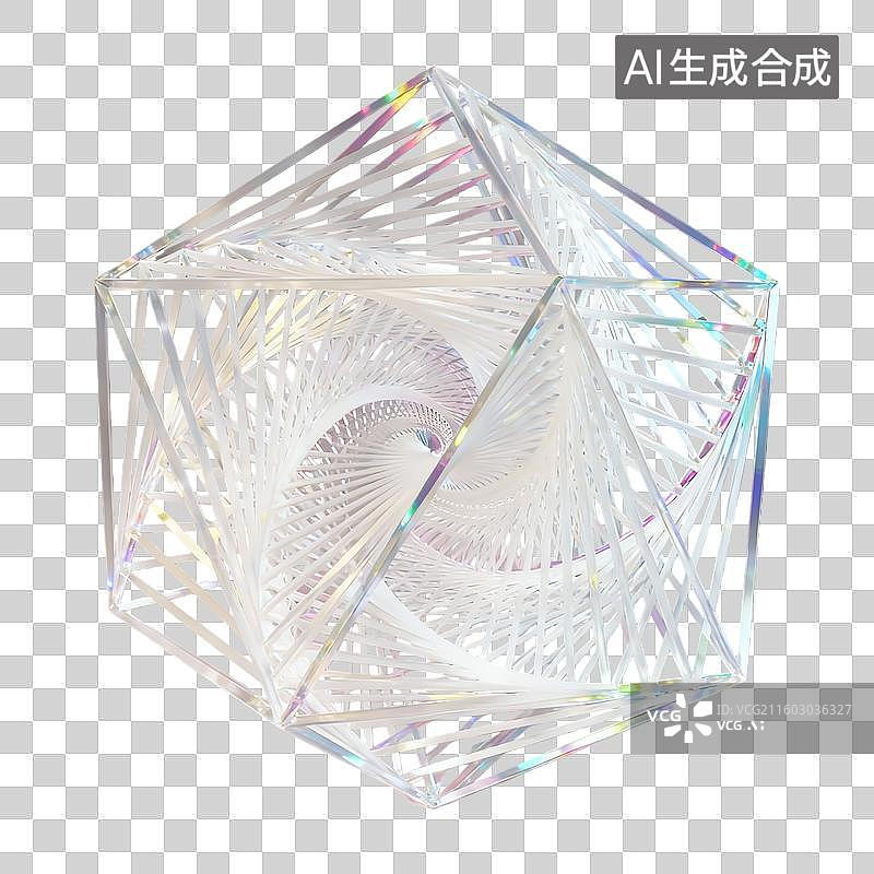 【AI数字艺术】3D立体酸性风几何图形装饰免抠元素图片素材