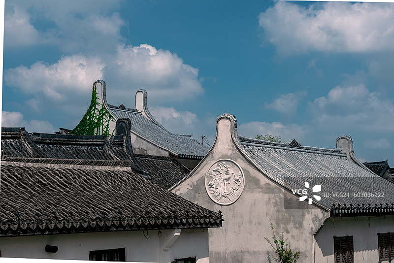 江南古镇老建筑屋檐古厝延时视频图片素材