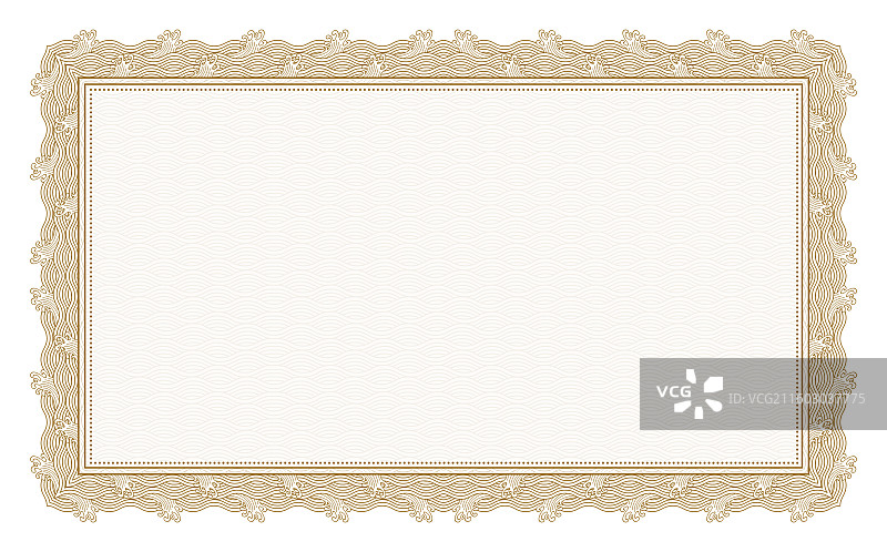 中式波浪纹水纹边框设计背景图片素材