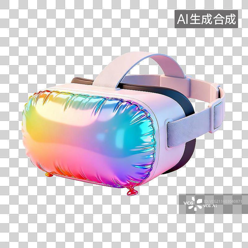 【AI数字艺术】炫彩气球科技感膨胀风商务元素图片素材