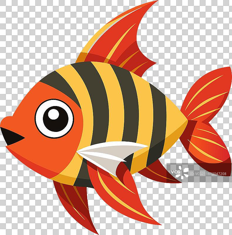 可爱的心红鱼图片素材