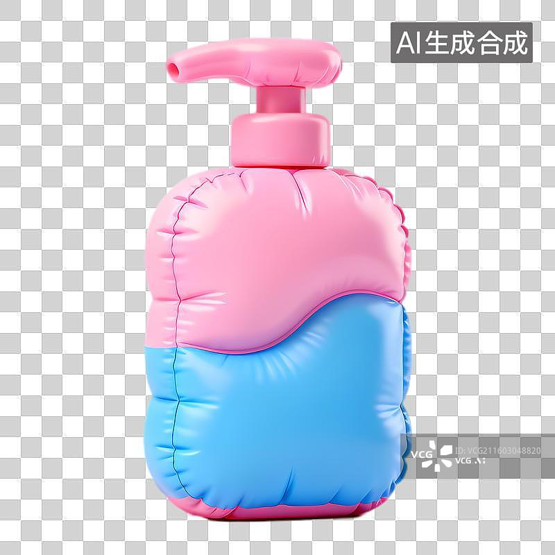 【AI数字艺术】彩色充气泵式液体瓶图片素材