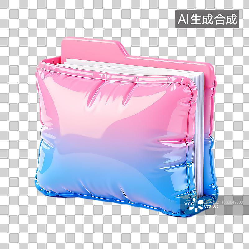 【AI数字艺术】色彩渐变充气文件夹图片素材