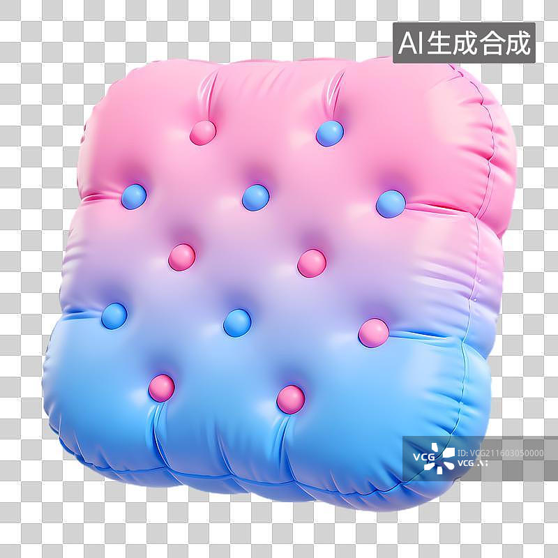 【AI数字艺术】色彩渐变方形软垫图片素材