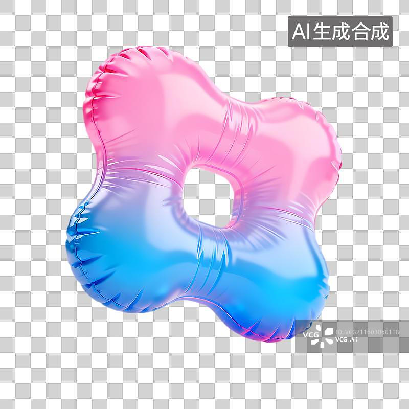 【AI数字艺术】色彩鲜艳的花朵形状充气浮具图片素材