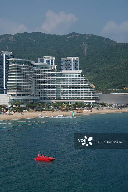 广东深圳大梅沙小梅沙海边栈道自然风光图片素材