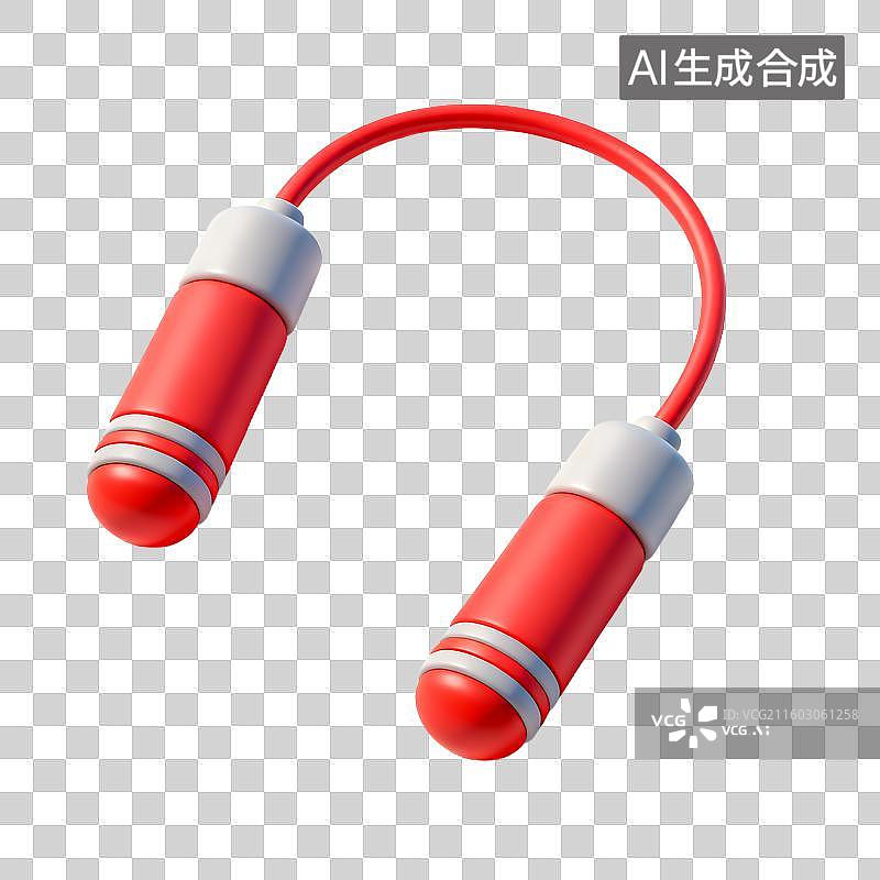 【AI数字艺术】红色白色健身跳绳图片素材