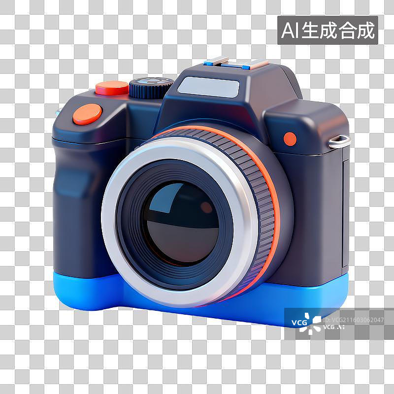 【AI数字艺术】具有彩色细节的现代数码相机图片素材