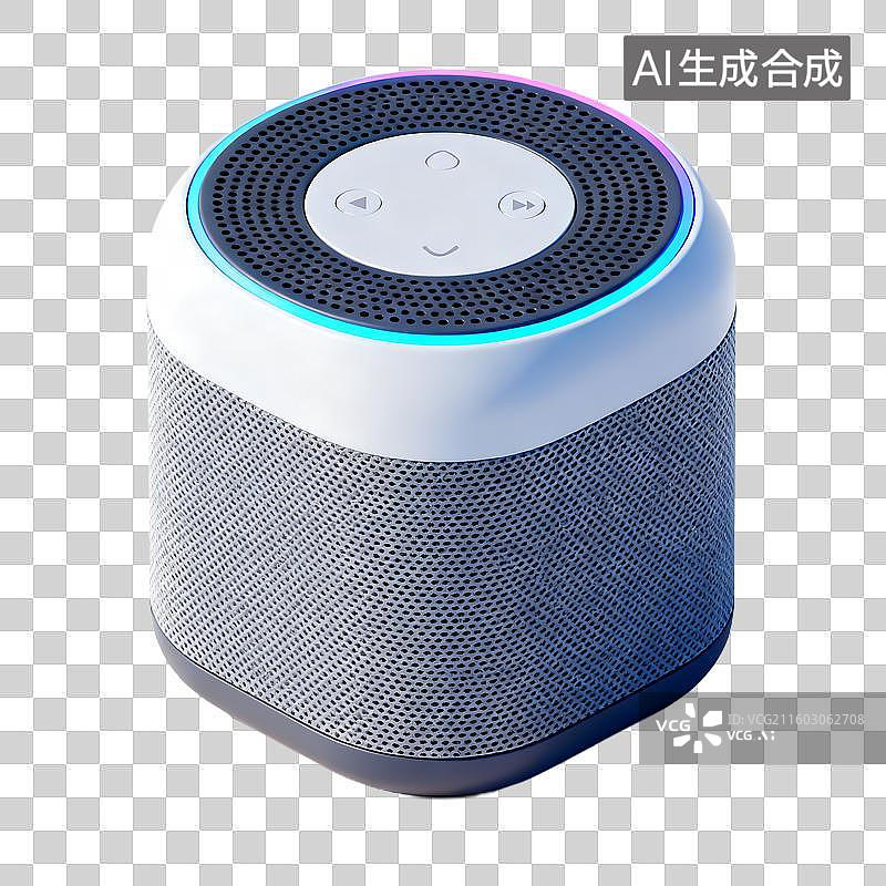 【AI数字艺术】便携式带彩色灯光无线音箱图片素材